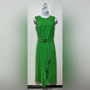 AKRIS‎ PUNTO Beautiful Green Sheath Midi Dress Women’s Size 6 New With Tags